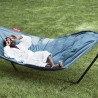 Hamac Nylon Jeans Light Blue avec rack black
