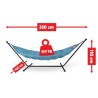 Hamac Nylon Jeans Light Blue avec rack black