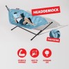 Hamac Nylon Jeans Light Blue avec rack black