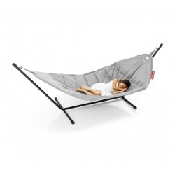 Hamac Nylon Light Grey avec rack black