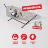 Hamac Nylon Light Grey avec rack black