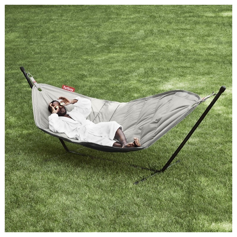 Hamac Nylon Light Grey avec rack black