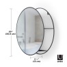 CIRKO Miroir avec étagère