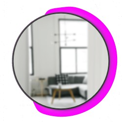HUB Miroir contour en caoutchouc Diamètre 94