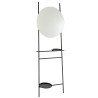 Miroir Echelle 2 Plateaux Rond Metal Verre Noir