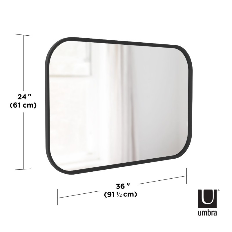 HUB miroir rectangulaire NOIR
