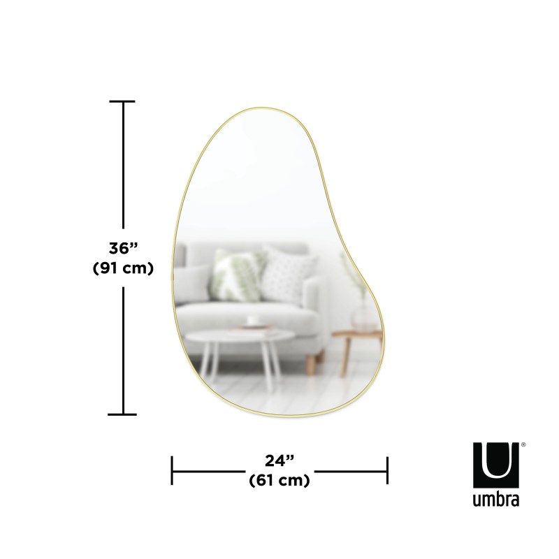 HUBBA Pebble Miroir 24X26 Doré