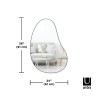 HUBBA Pebble Miroir 24X26 Metallic Titanium
