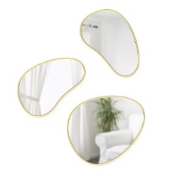 HUBBA Pebble Lot de 3 miroirs Dorés