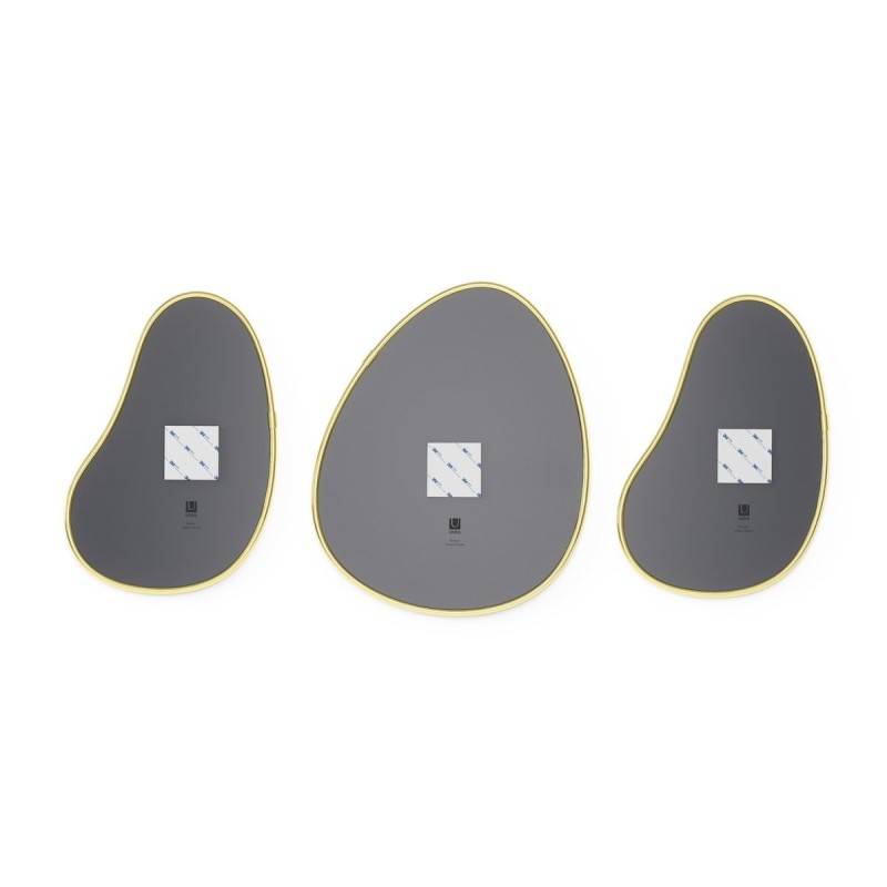 HUBBA Pebble Lot de 3 miroirs Dorés