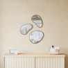 HUBBA Pebble Lot de 3 miroirs Chrome