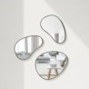 HUBBA Pebble Lot de 3 miroirs Chrome
