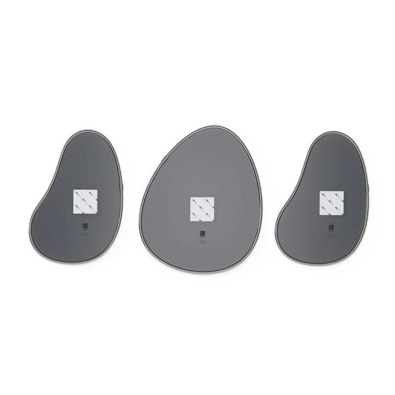 HUBBA Pebble Lot de 3 miroirs Chrome