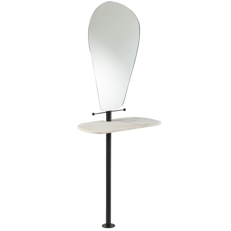 Desserte murale miroir   Planche Marbre - Coiffeuse