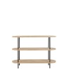 Console MANGO 3 Etages Bois De Manguier Fer Naturel Gris