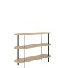 Console MANGO 3 Etages Bois De Manguier Fer Naturel Gris