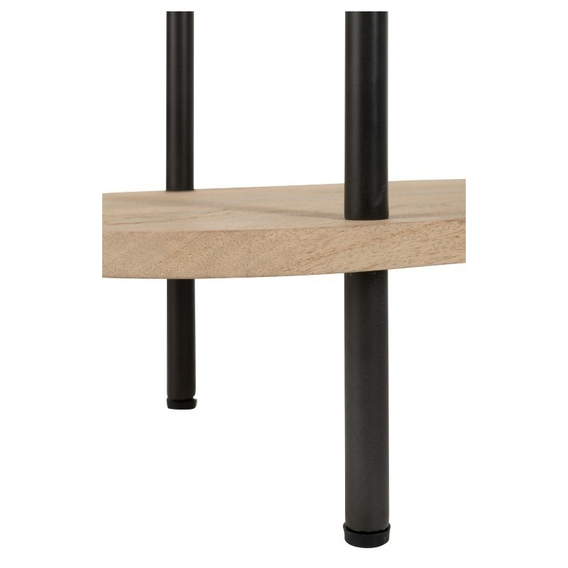 Console MANGO 3 Etages Bois De Manguier Fer Naturel Gris