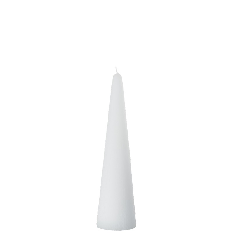 Bougie Conique Tricot Cire Blanc Small