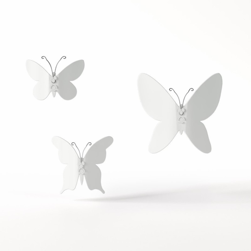 MARIPOSA Papillons S/9 Blanc
