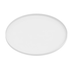 Plateau rond décoratif metal blanc