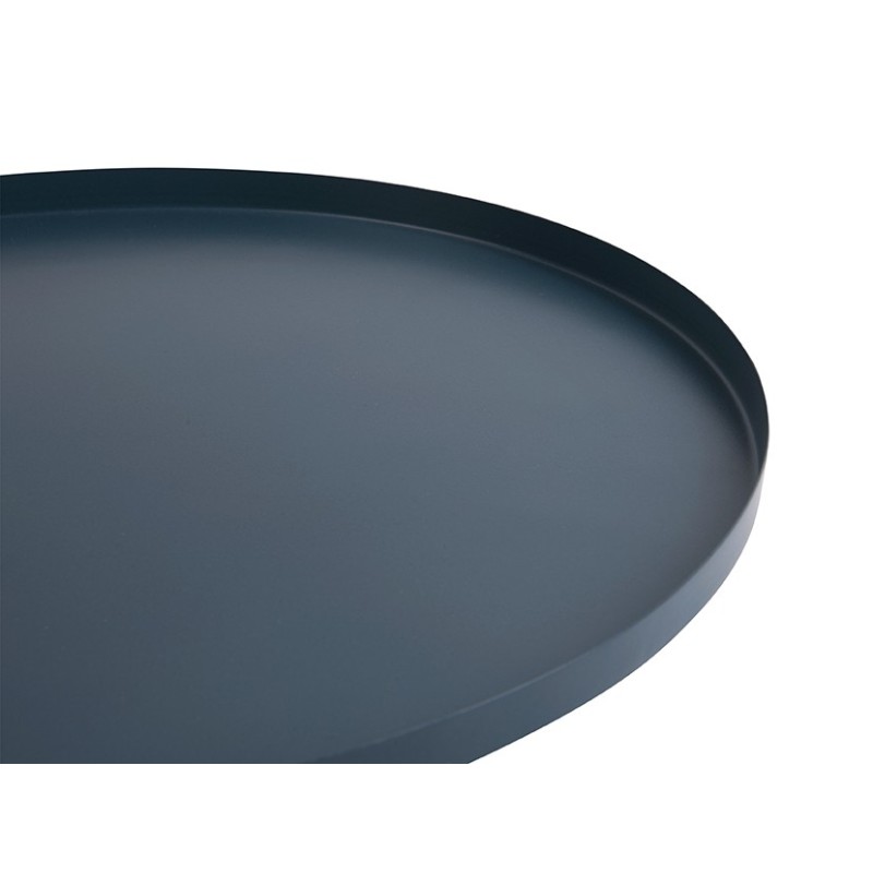 Plateau decoratif metal Bleu canard