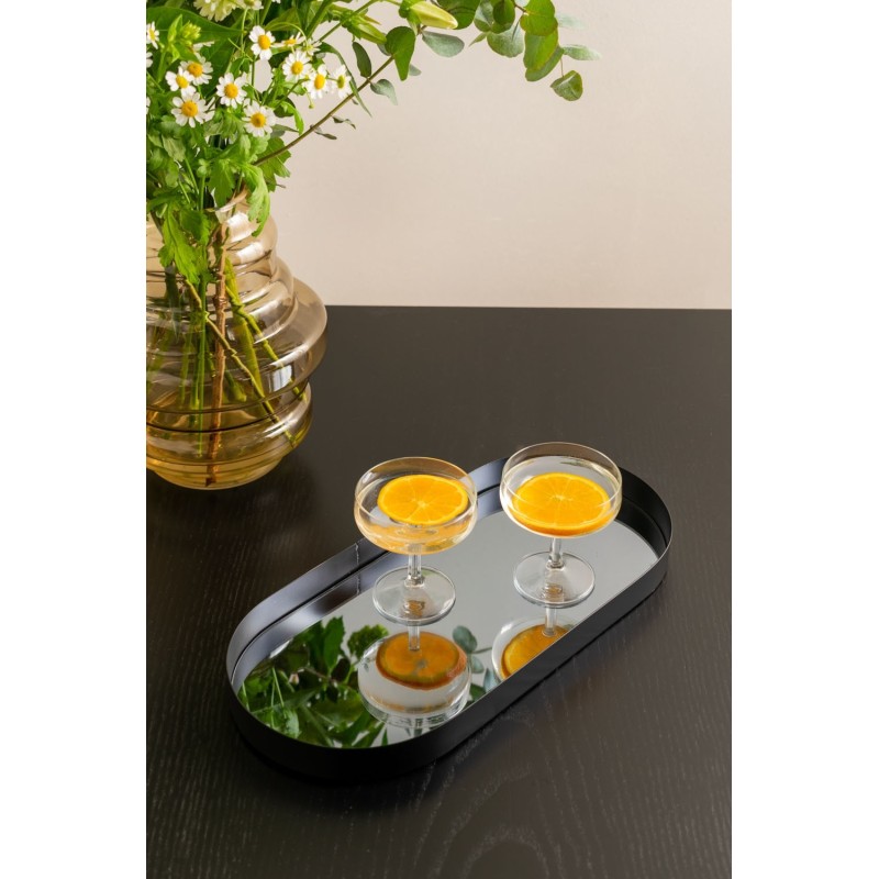 MIRAGE Plateau oval Noir