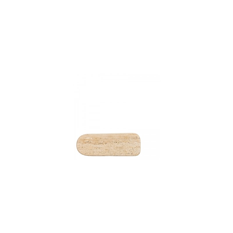 Plateau long en marbe travertin