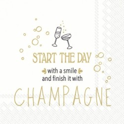 Serviettes Start the day with Champagne