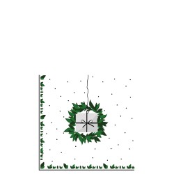 Serviettes couronne cadeau Noel Pack/20