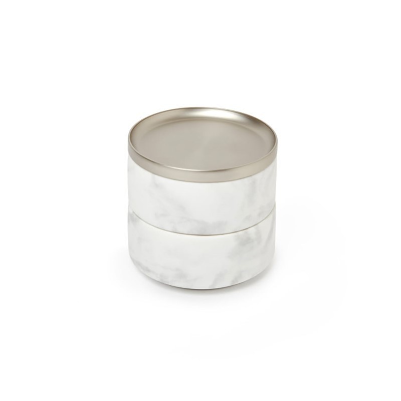 TESORA Boite à bijoux Marbre Silver