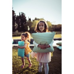 Coussin Banane 44x44 Vert Opaline