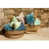 Coussin TREFLE gris argile   68 x 44cm