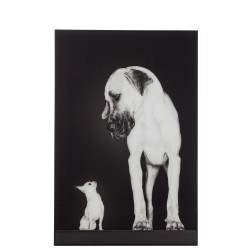 NORBERT Cadre en verre trempé chien 81x120