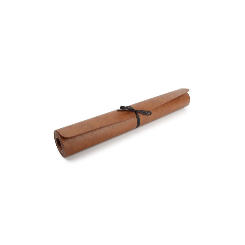 BonBistro Chemin de table aspect cuir Cognac