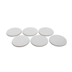 Sous verres aspect cuir Argenté S/6