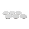 Sous verres aspect cuir Argenté S/6
