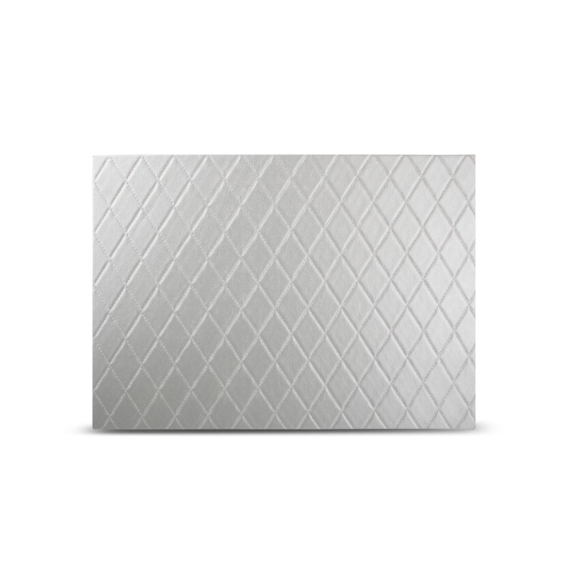 Set de table aspect cuir Carreaux Argenté