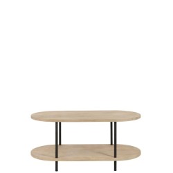Table De Salon MANGO 2 Etages Bois De Manguier Fer