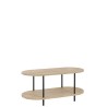 Table De Salon MANGO 2 Etages Bois De Manguier Fer