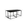 PRATO Set de 3 sellettes en metal noir mat