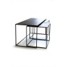 PRATO Set de 3 sellettes en metal noir mat