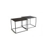 PRATO Set de 3 sellettes en metal noir mat