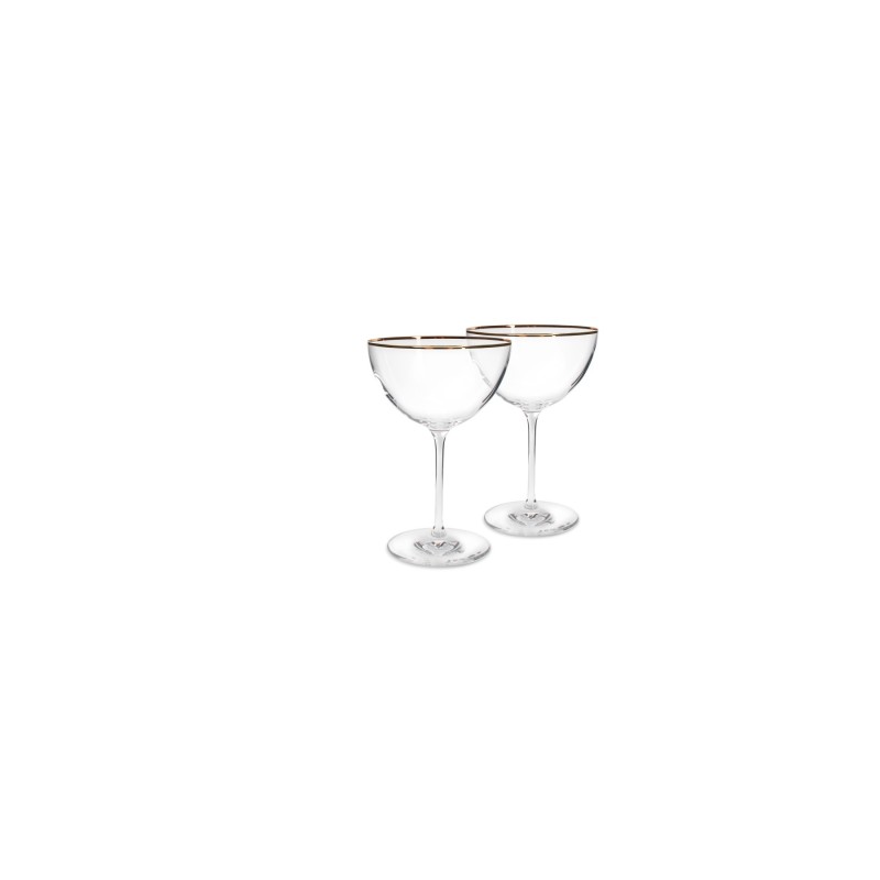 ELEGANCE coupe champagne 35cl - bord doré - set 2