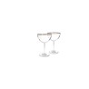 ELEGANCE coupe champagne 35cl - bord doré - set 2