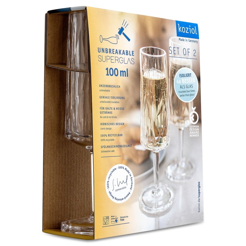 CLUB 14 Superglass Verres Champagne Set de 2