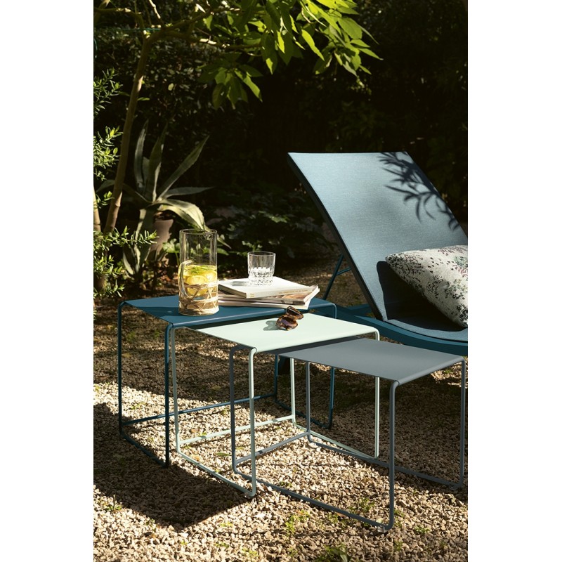 OULALA Set de 3 tables gigognes Carbone/ Gris argile/ Miel