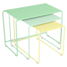 OULALA Set de 3 tables gigognes Vert opaline/ Menthe glaciale/ Citron givré