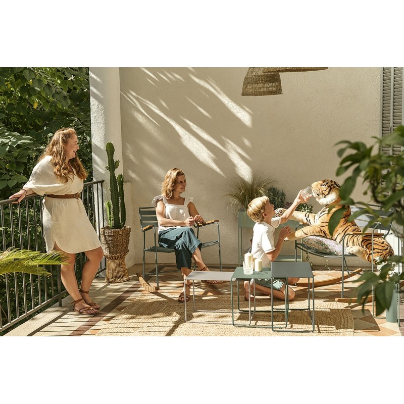 OULALA Set de 3 tables gigognes Vert opaline/ Menthe glaciale/ Citron givré