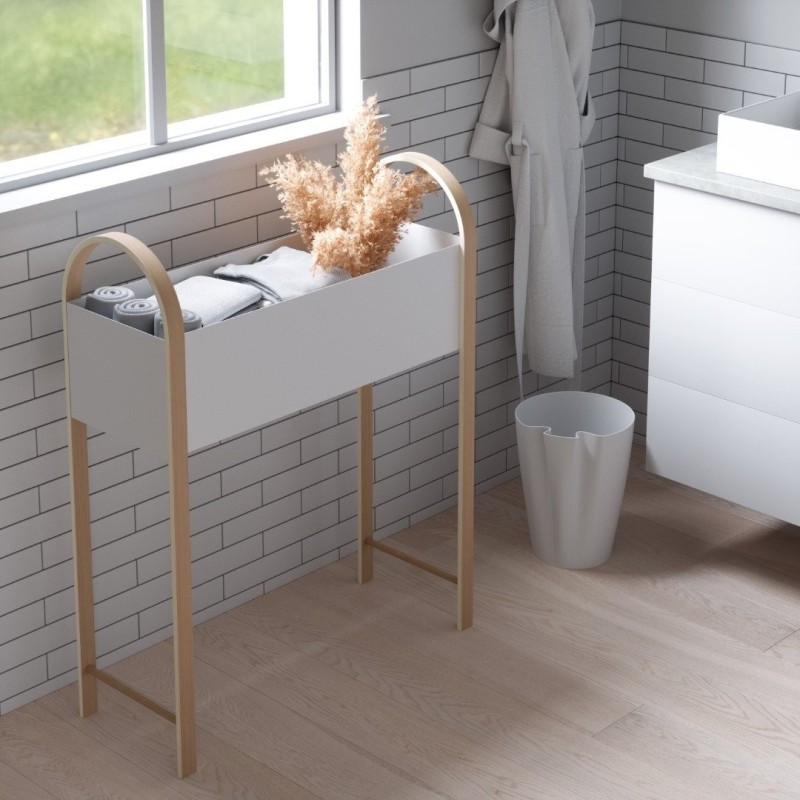 BELLWOOD jardinière Blanc naturel