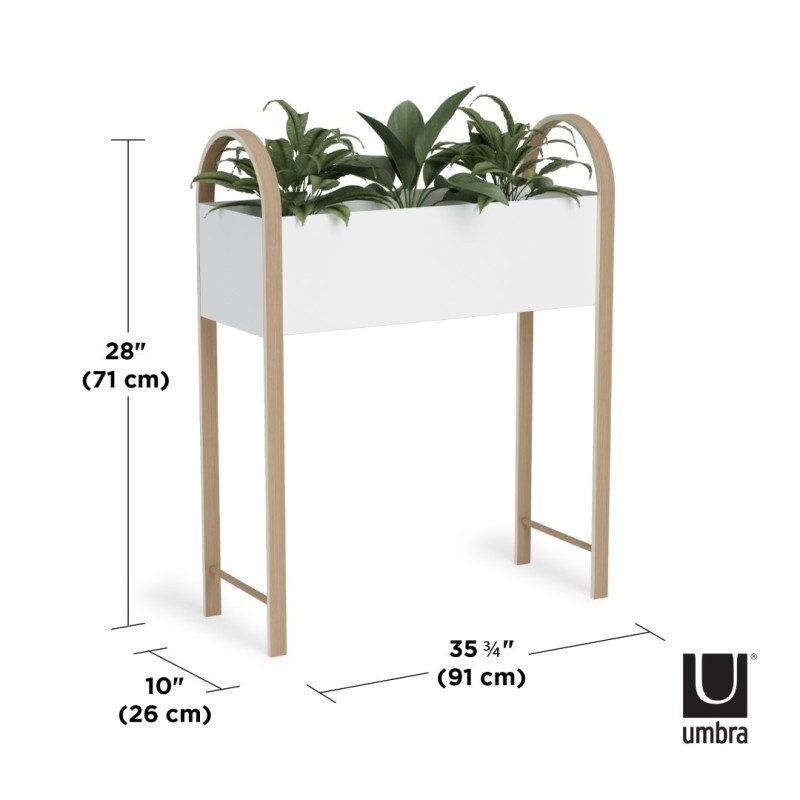 BELLWOOD jardinière Blanc naturel